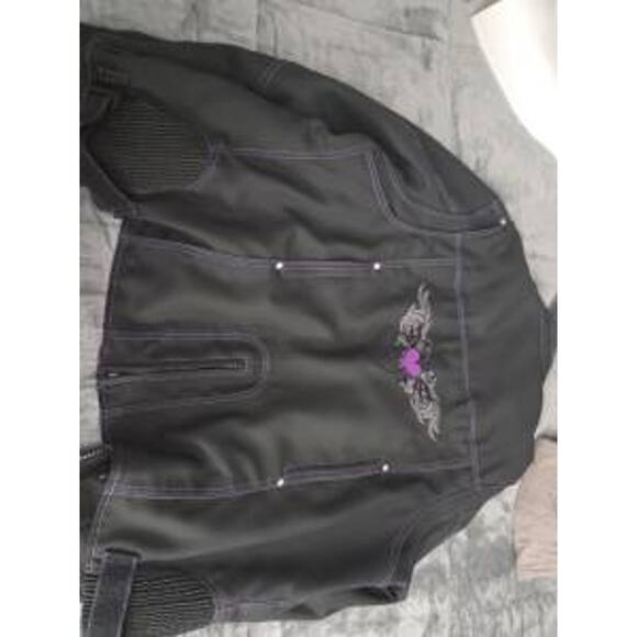 Women’s Moto Jacket Milwaukee Performance Black Purple - Picture 10 of 10